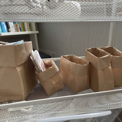 江辰乐牛皮纸袋收纳袋子防水桌面杂物收纳化妆品宿舍收纳盒袋小红书