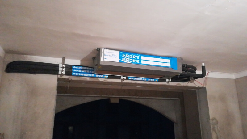 安装美的(midea)大3匹美的家用中央空调一拖一全直流变频冷暖风管机