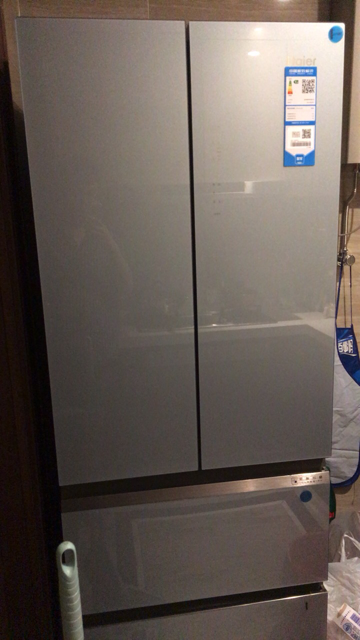 海尔(haier)332升 法式多门冰箱 变频1级能效 阻氧干湿分储 风冷无霜