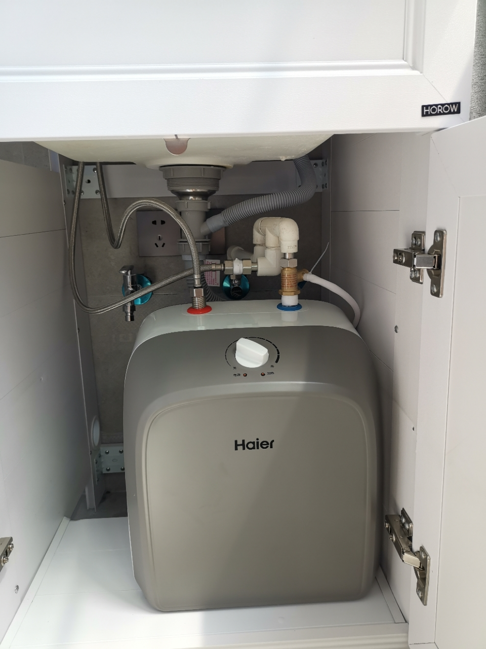 haier/海尔电热水器es10u小厨宝速热式电热水器10升家用上出水 厨房