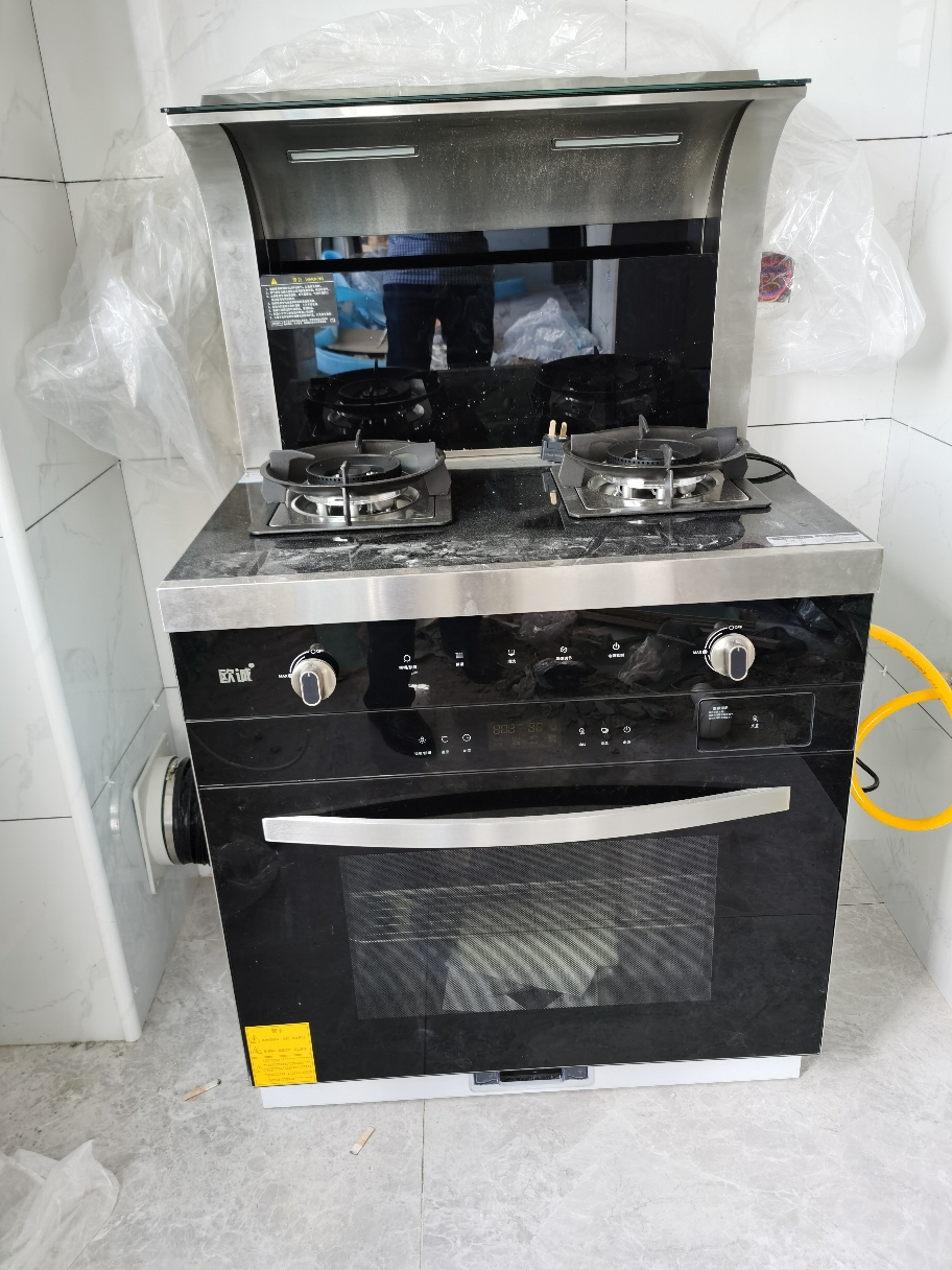 欧诚750小户型集成灶一体灶 750MM 蒸箱烤箱集成一体灶 自动清洗抽烟机燃气灶具保洁套装环保灶晒单图