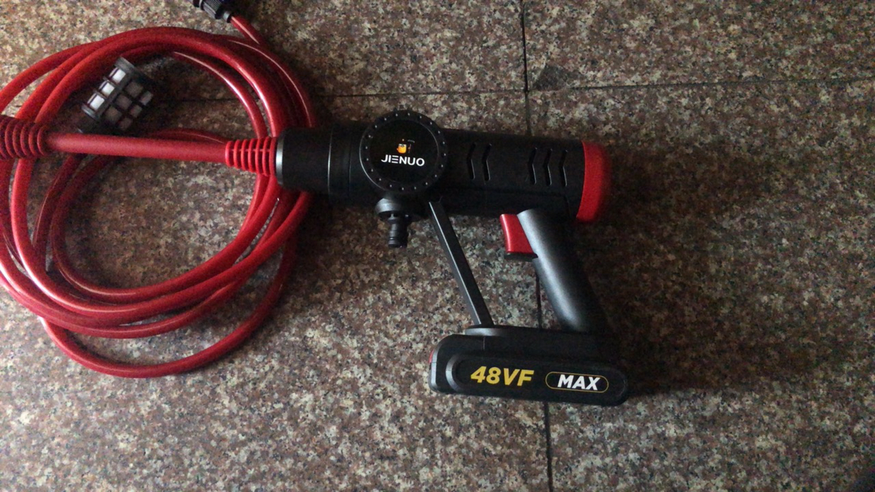 杰诺无线洗车机神器高压水泵家用小型充电便携锂电不插电水枪f1基础版