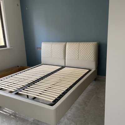 airland雅兰 真皮床架 现代简约轻奢床1.8米婚床主卧大床 香颂