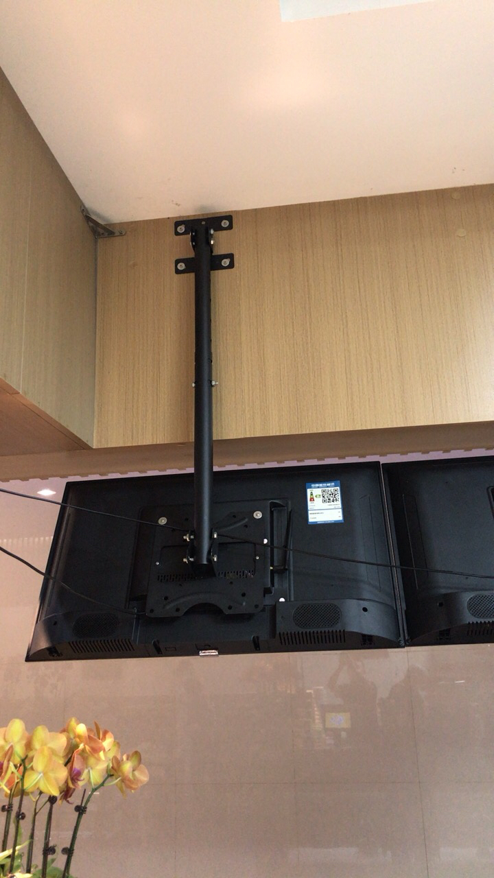 电视吊架显示器吊架天花板吊顶架吊杆挂架支架调节45度倾斜32寸晒单图