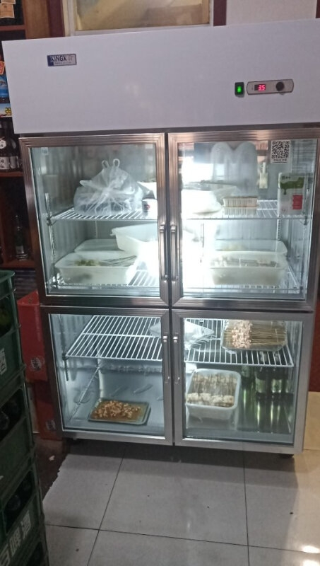 星星(xingx) bc-990y厨房冰箱 四门冷藏立式冰柜 玻璃麻辣烫展示 商用