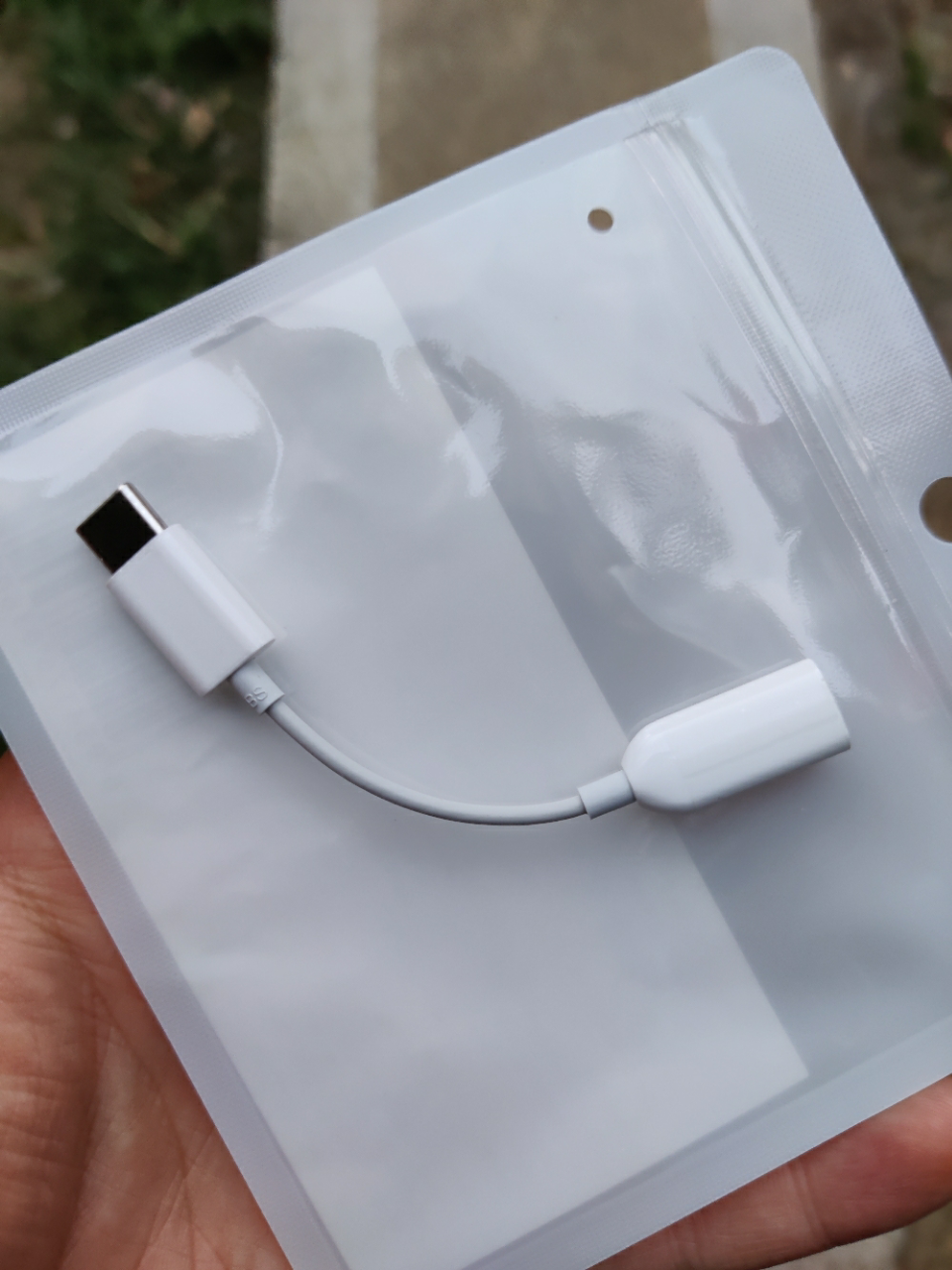 小米原装耳机转接头typec to audio转3.