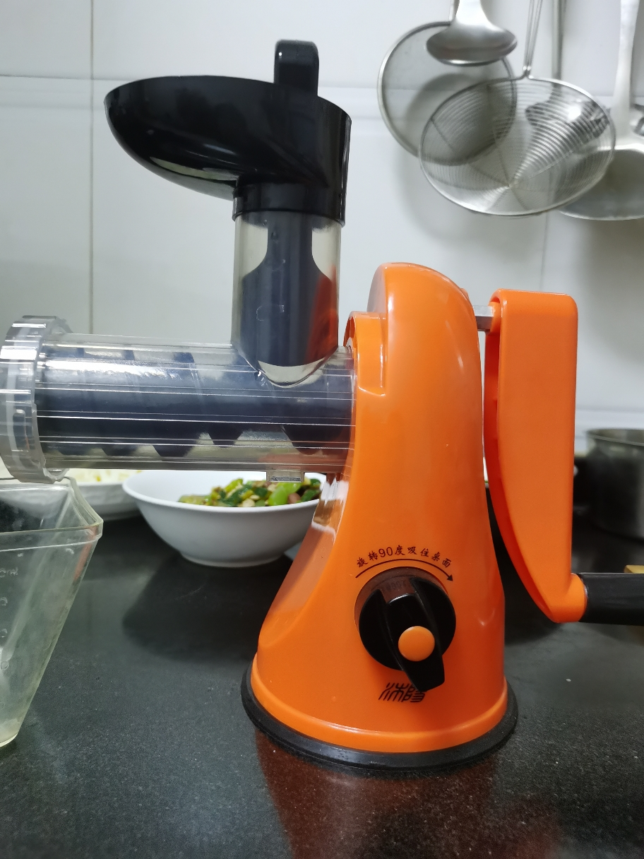 手动原汁机冰淇淋机妖怪家用手摇语汁机 桔色晒单图