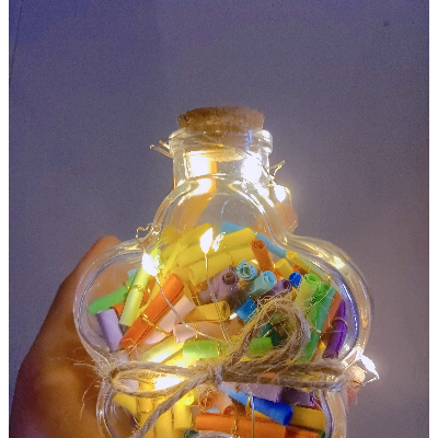 许愿纸瓶情书信纸留言星星瓶心愿望生日浪漫七夕创意送男女友 jing