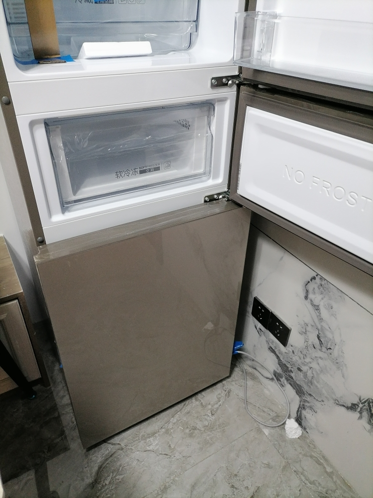 中门软冷冻彩晶玻璃面板家用办公室公寓宿舍节能bcd-220wmgl晒单图