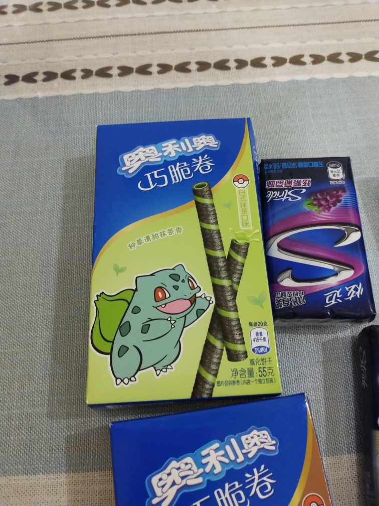 亿滋 奥利奥巧脆卷55g抹茶口味单盒装夹心饼干小包装儿童休闲零食盒装