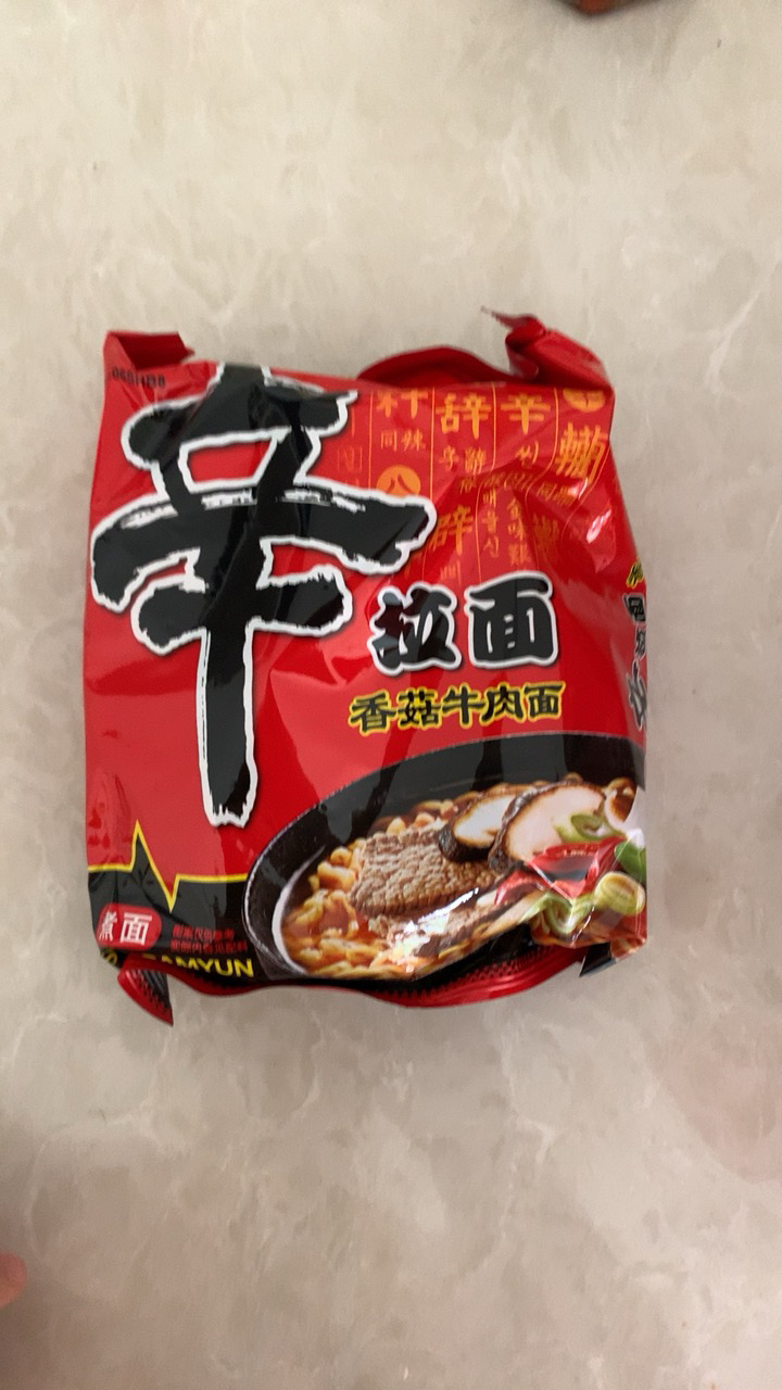 农心辛拉面120g*5袋五连包香菇牛肉面方便面大包装方便速食即食泡面