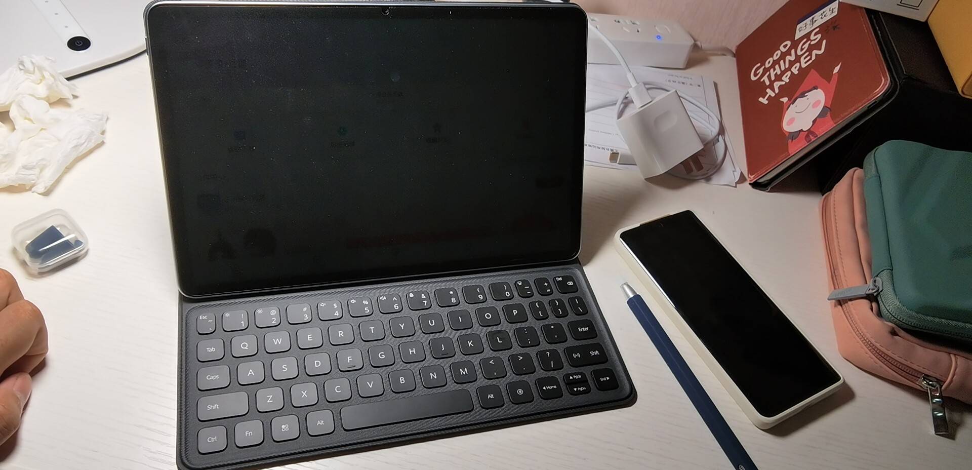 华为(huawei)华为matepad 11英寸智能磁吸键盘(深灰色)一键语音转文字