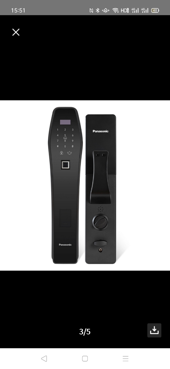 松下智能密码锁x4111a全自动红外感应防盗门指纹刷卡钥匙电子锁晒单图