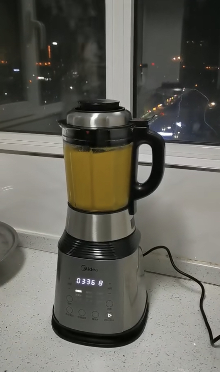 美的(midea)低噪音破壁机pb12power304家用料理机高温熬煮加热榨汁机