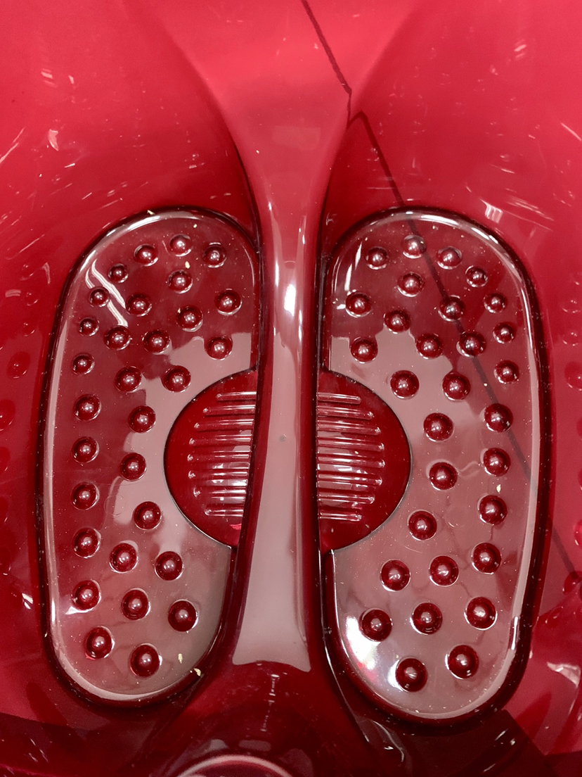 北欧风足浴盆米魁加厚加高洗脚盆泡脚盆 带按摩洗脚桶 酒红色1573晒单