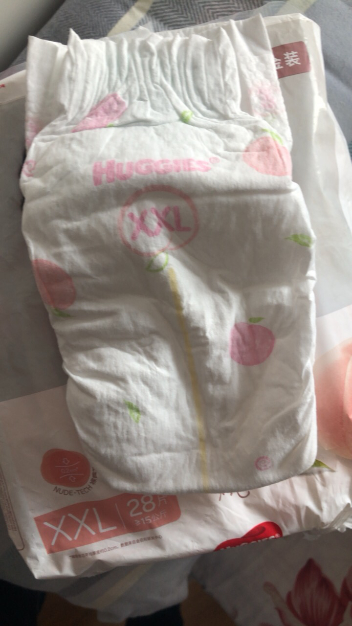 好奇huggies铂金装纸尿裤xxl28片 男女宝宝通用婴儿超薄透气尿不湿