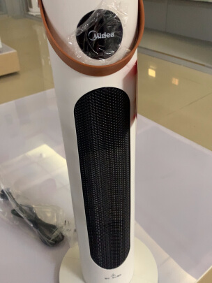 美的立式取暖器暖风机ptc陶瓷发热无光防火材料摇头冷暖2000w家用跌倒