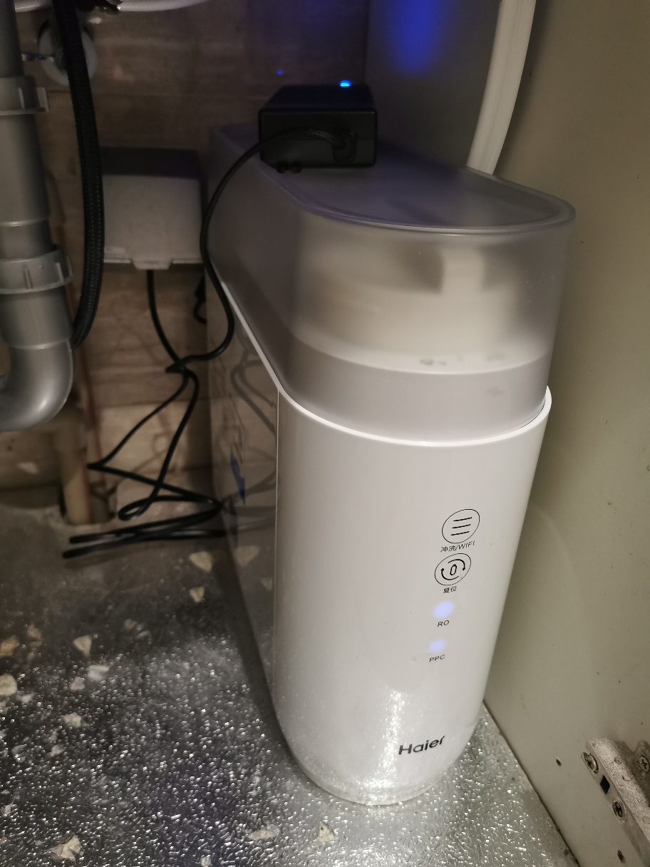 haier/海尔家用厨下式净水器 厨房自来水过滤器 600g大通量无罐直饮