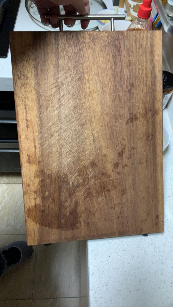 双枪黑金檀整木菜板家用抗菌防霉切菜板砧板实木菜板案板无水槽40*28*