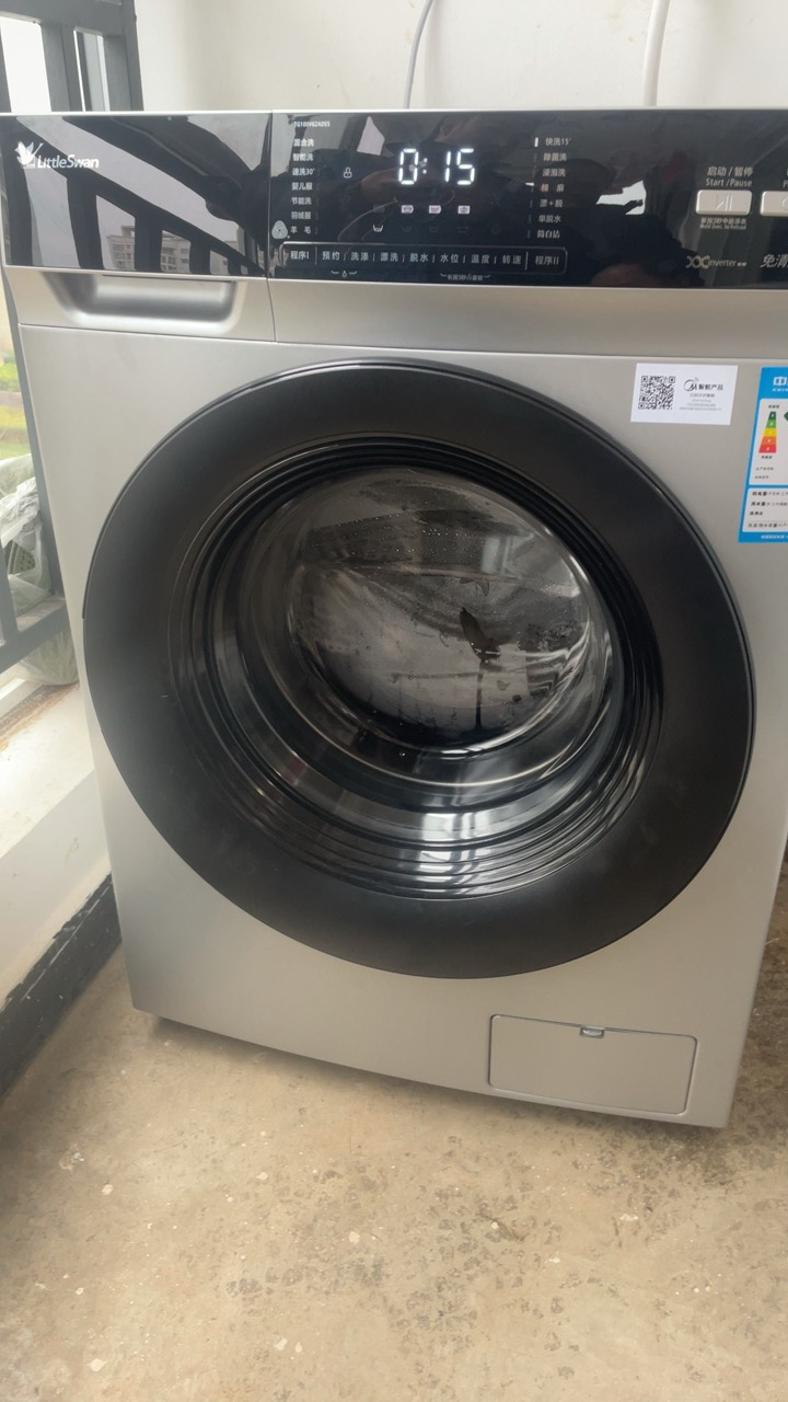 小天鹅10kg滚筒洗衣机纳米银离子除菌95℃筒自洁tg100v62ads5晒单图