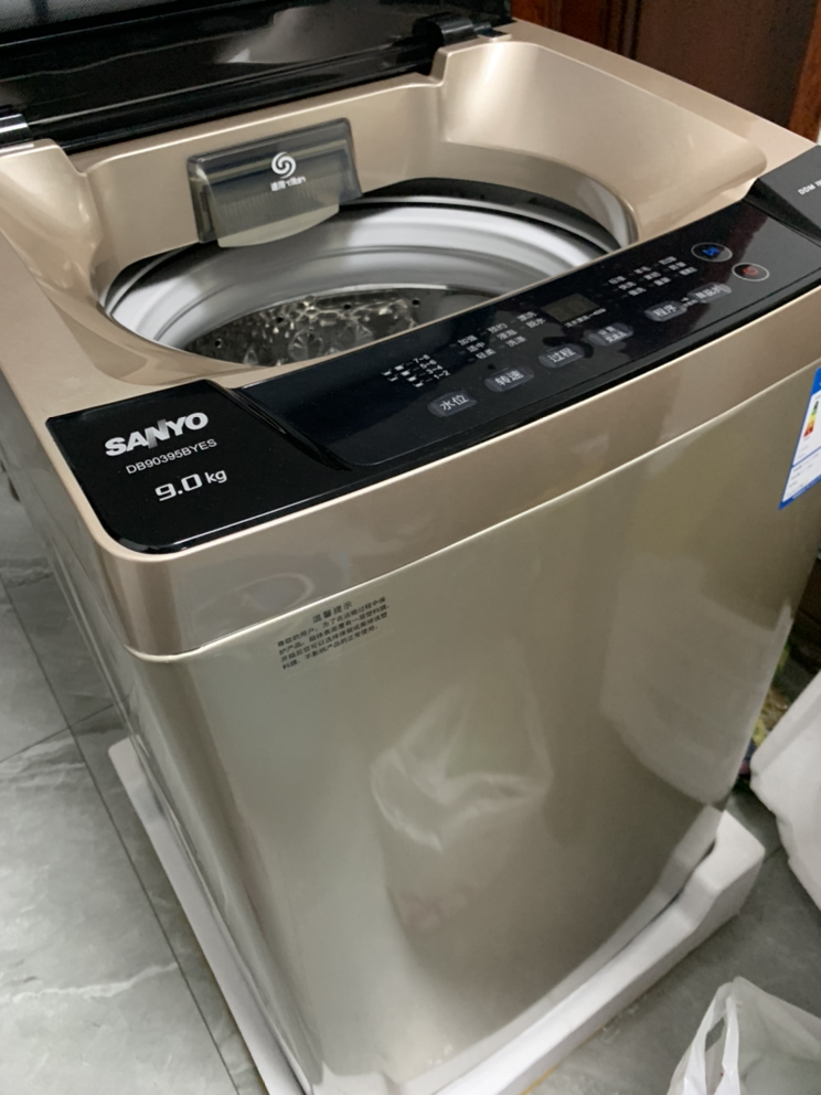 三洋(sanyo)9公斤大容量dd直驱变频波轮洗衣机全自动超音波洗涤家用
