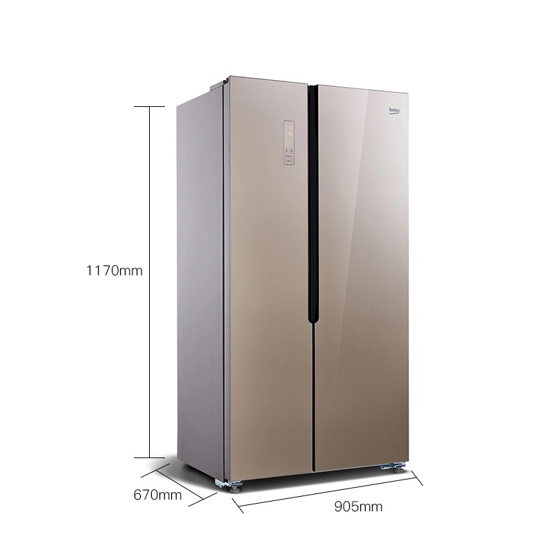 00倍科(beko gne0432bg 432升大冰箱 十字对开门冰箱 变频压缩机风冷