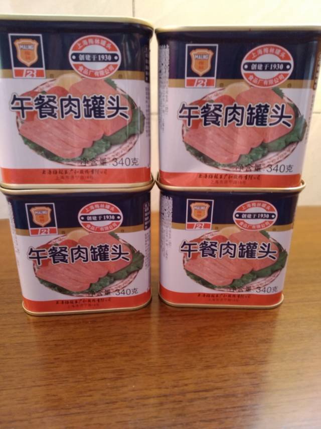 上海梅林 午餐肉罐头 340g 4罐组合装 泡面火锅搭档 红罐 午餐肉晒单