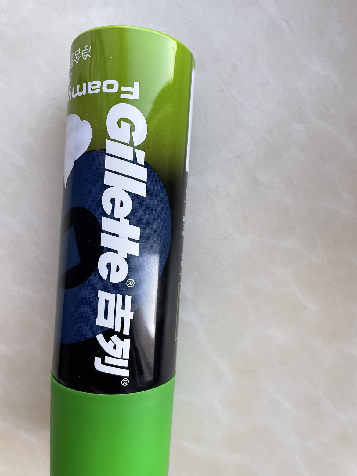 gillette/吉列剃须泡沫柠檬香型210g手动剃须刀剃须膏啫喱刮胡泡软化