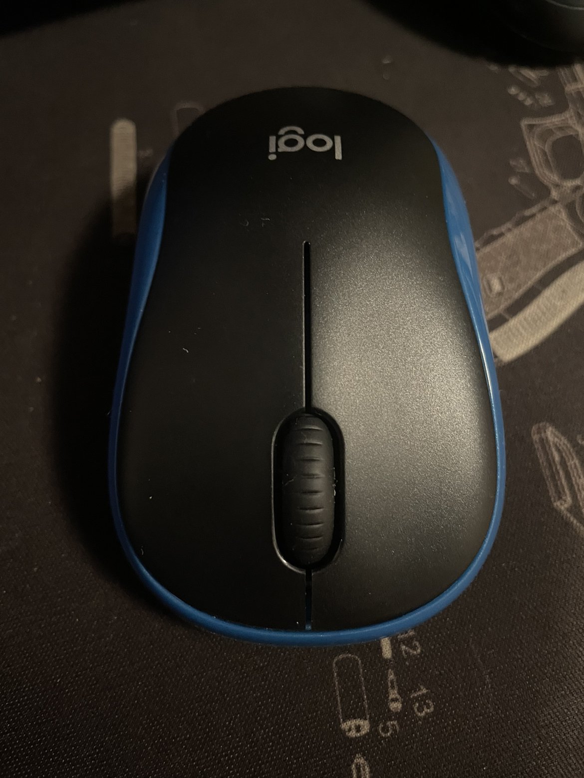 罗技(logitech)m186无线办公鼠标光电usb家用商务办公台式机笔记本