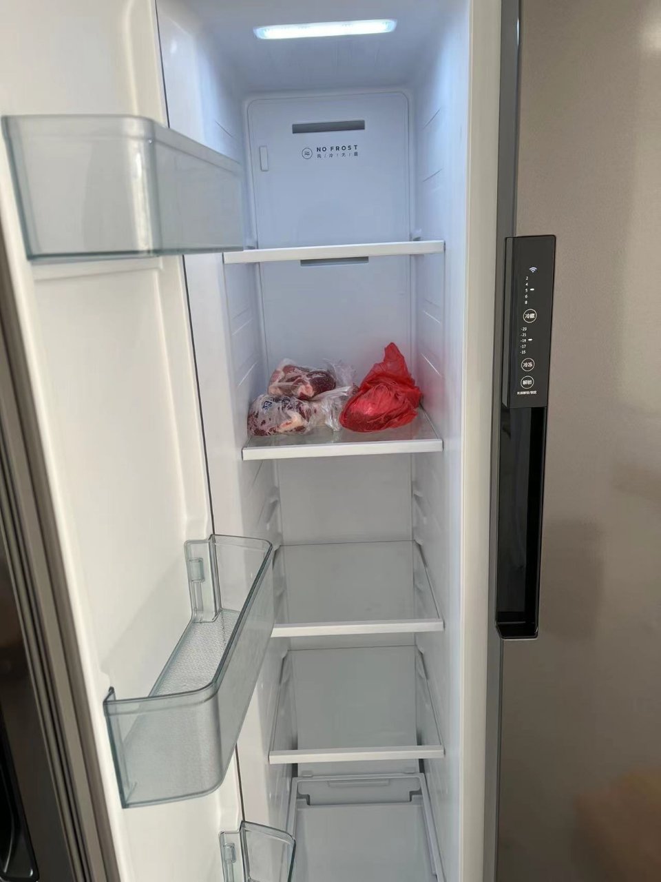 美的(midea)冰箱606升双开门对开门智能家电双变频一级能效独立风冷大