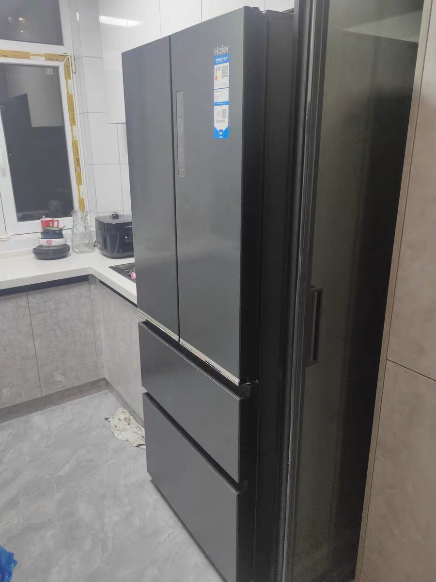 海尔家用冰箱411升法式多门变频风冷无霜母婴美妆独立空间abt杀菌家用