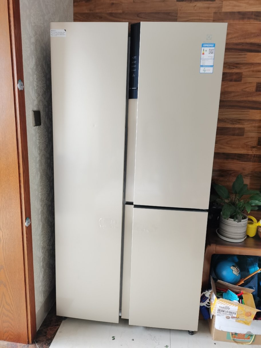 伊莱克斯 421升t型对开门多门 风冷无霜 变频 冰箱家用大容量 电脑