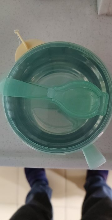 开优米(Kiuimi)儿童不锈钢餐具宝宝注水保温碗吸盘碗带勺子带吸盘辅食碗婴童碗冬季 绿色3件套晒单图