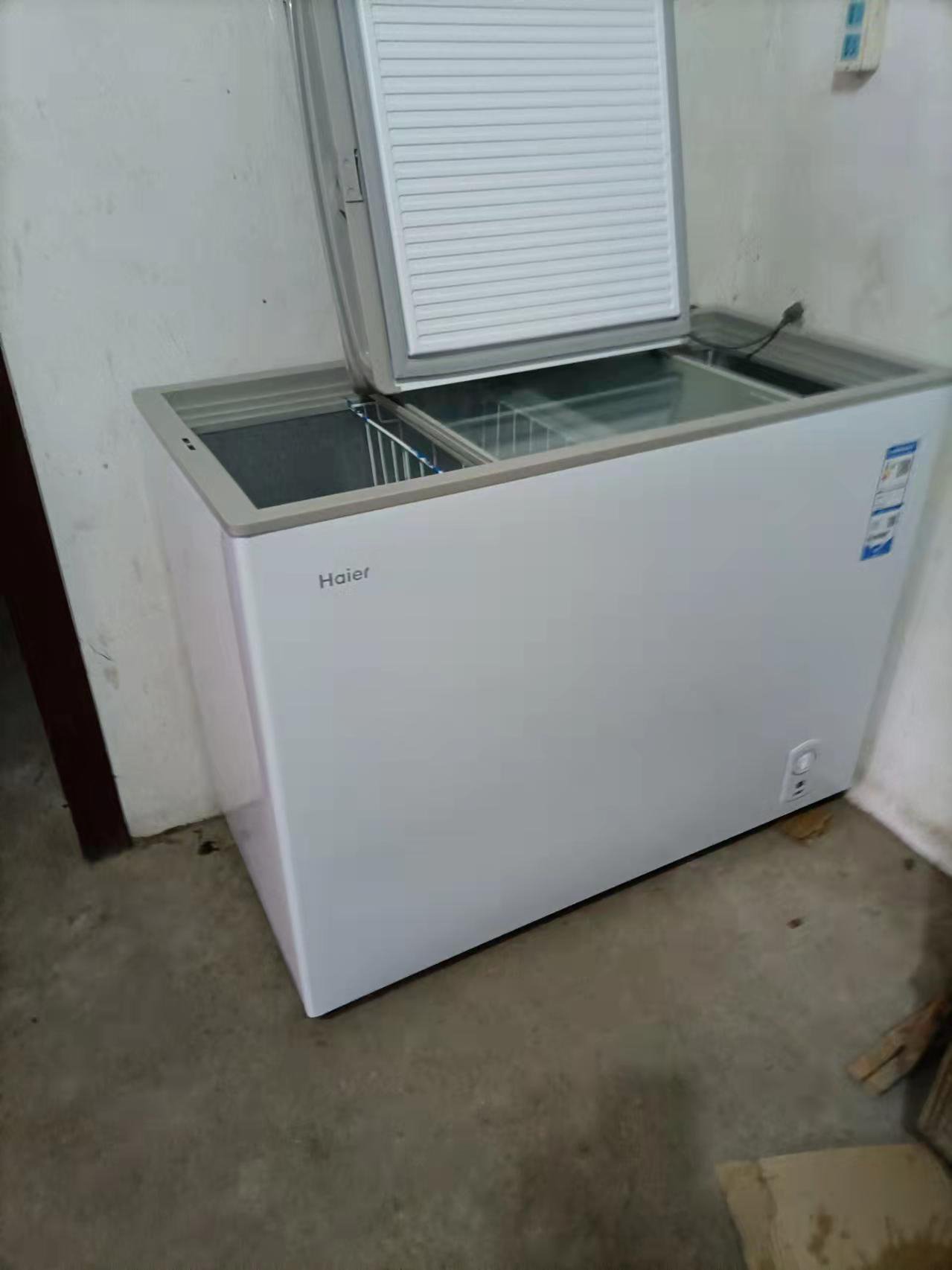 海尔(haier)fcd-215sea 215升蝶形门顶开式卧式冷柜 双箱双温区 高温