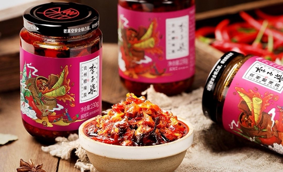 李子柒糟辣酱辣椒酱拌饭下饭拌饭酱贵州风味酸辣鲜香调味酱料230g*3瓶