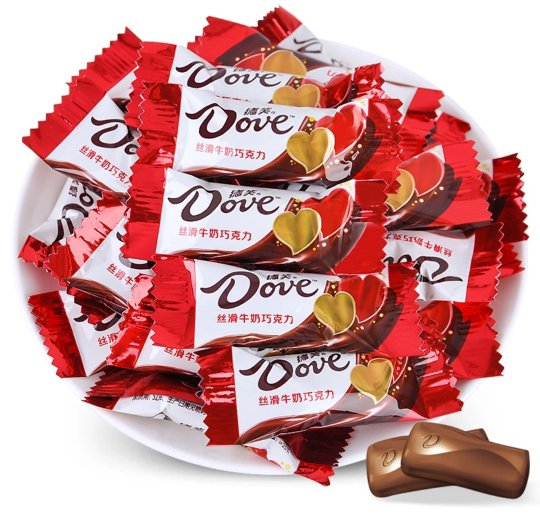 德芙(Dove)丝滑牛奶巧克力500g喜糖婚庆礼物糖果零食散装晒单图