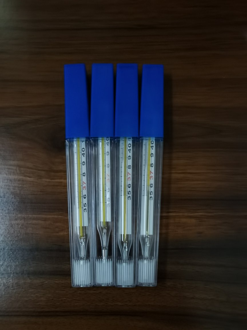 可孚水银体温计 医用家用腋下婴儿儿童成人发烧准确温度计(共2支)co