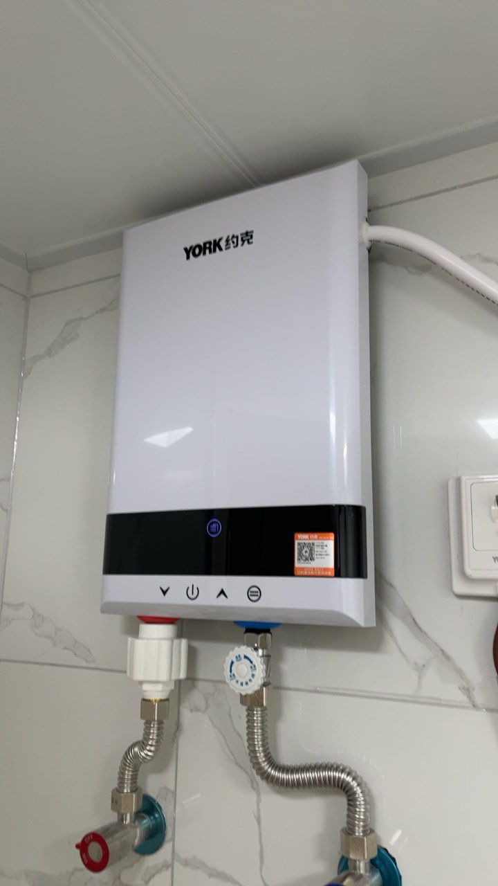 [門店同款]約克(york)即熱式電熱水器yk-f1白 家用速熱 檔位調溫 即開