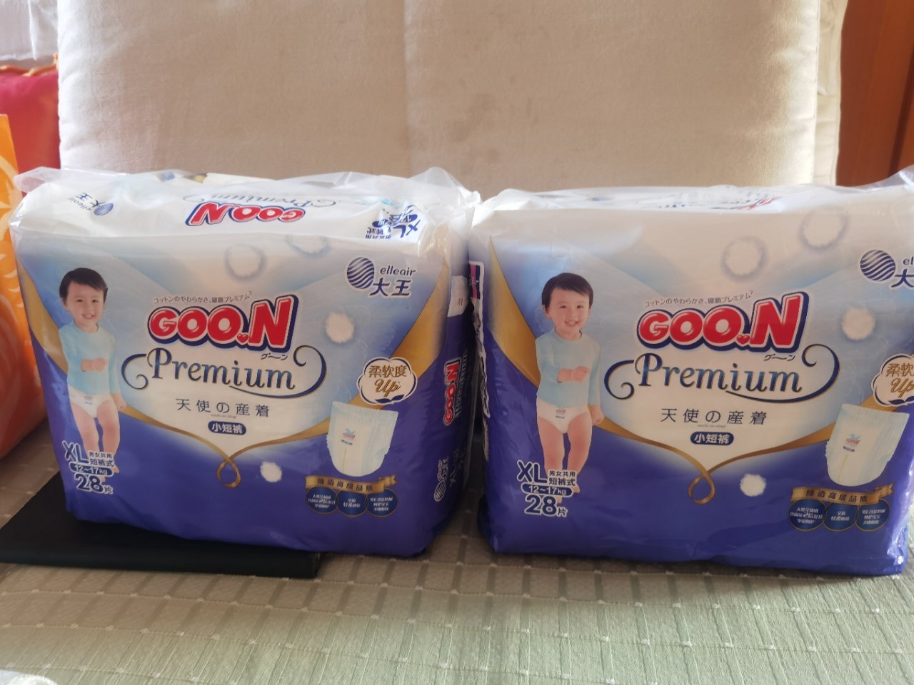 大王(goo.n)天使婴儿小短裤式纸尿裤 宝宝拉拉裤xl28片晒单图