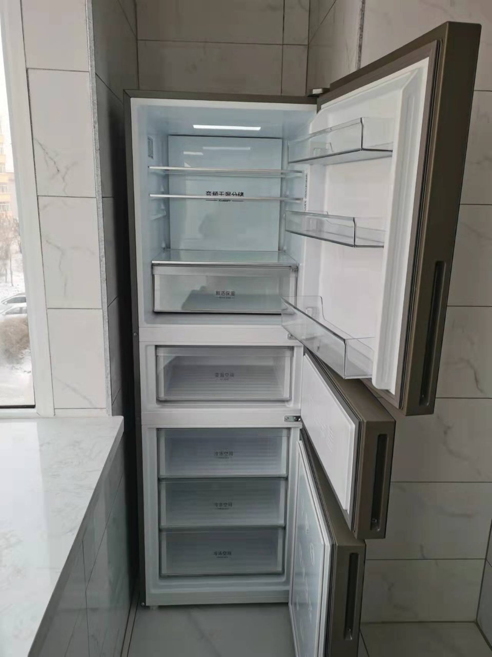 彩晶面板 312升 霞光色bcd-312wfcm晒单图