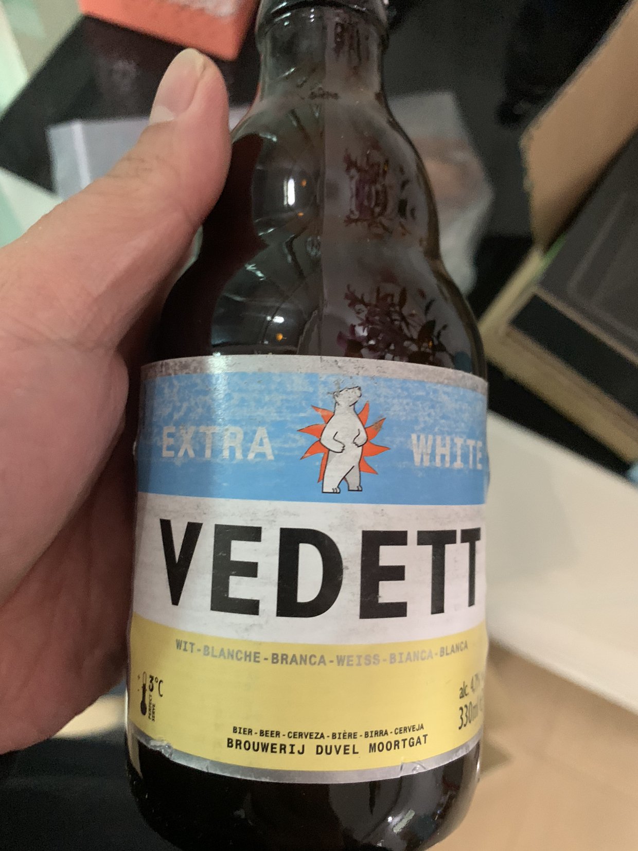 白熊啤酒 比利时进口 啤酒 小麦啤酒 精酿啤酒 330ml*4瓶装晒单图