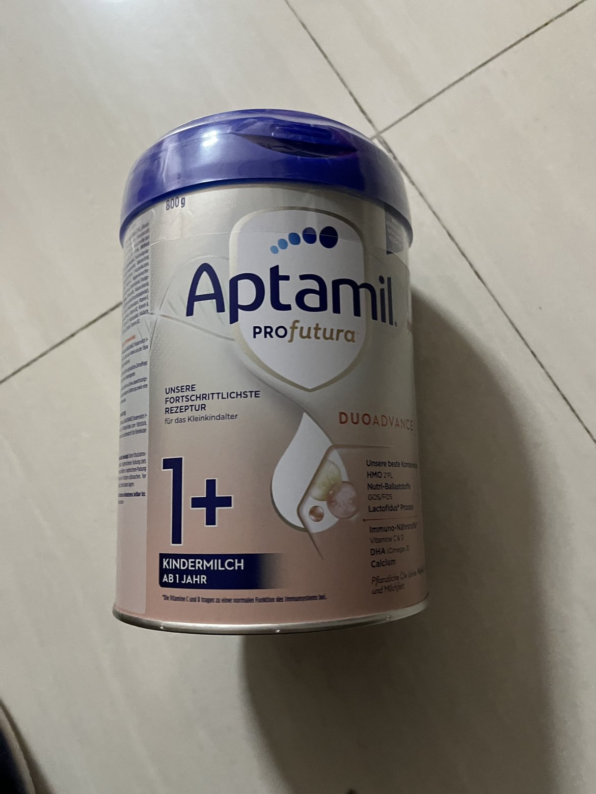 aptamil德国爱他美白金版hmo 安心罐 婴幼儿配方奶粉1 段 1岁以上 800