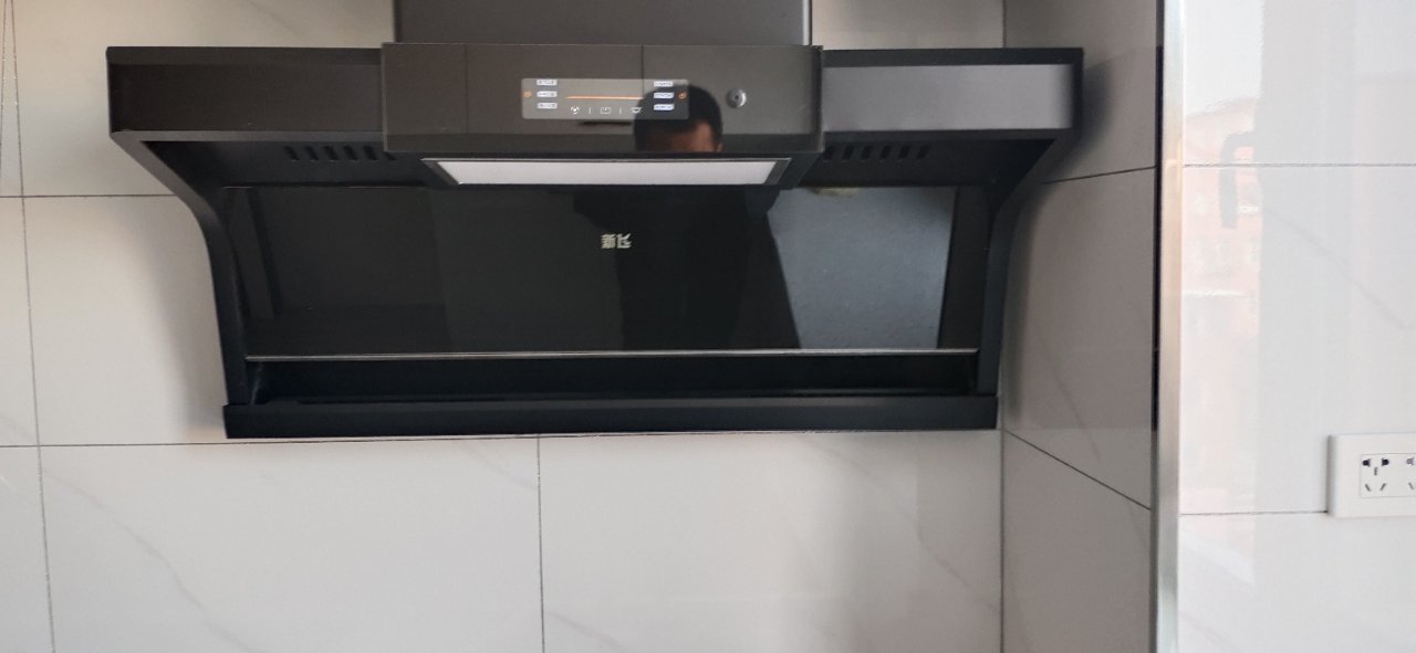 新飞语音控制顶侧双吸油烟机7字型30立方大吸力自动清洗家用厨房抽油