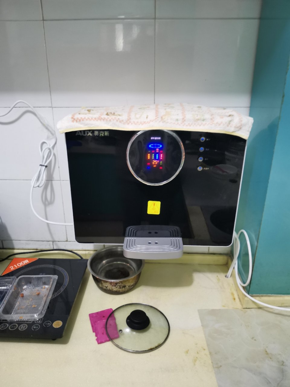 aux奥克斯净水器ak09家用直饮加热一体过滤饮水机壁挂净水机ro反渗透