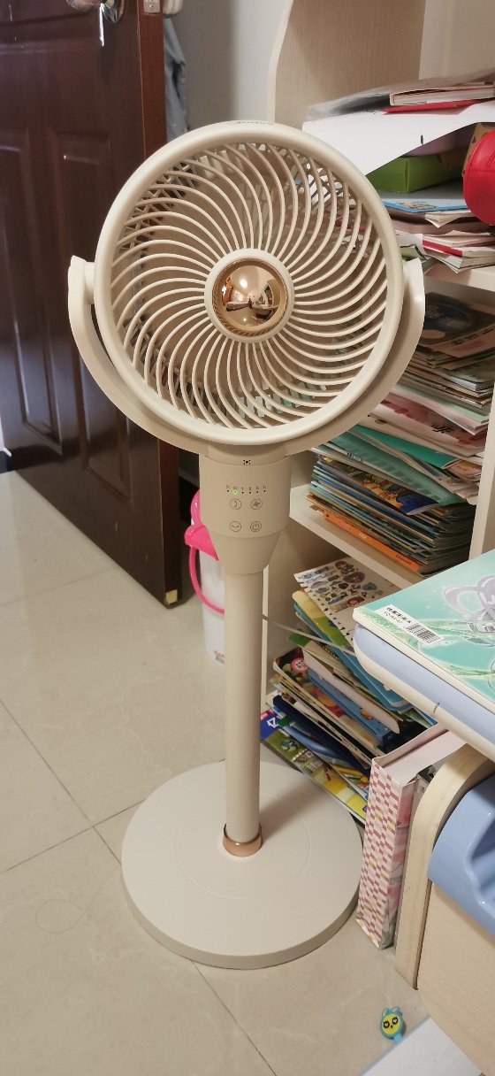 美的(Midea)空气循环扇GAF24DR电风扇家用3D摇头落地扇静音节能台地两用米橘色 浅黄色晒单图