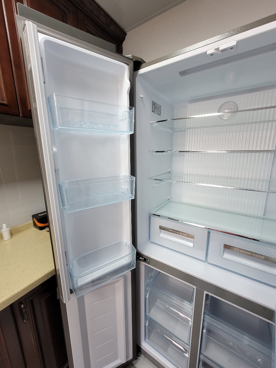 十字对开门冰箱 一级能效 变频无霜 干湿分储 t·abt杀菌 bcd-470wdpg