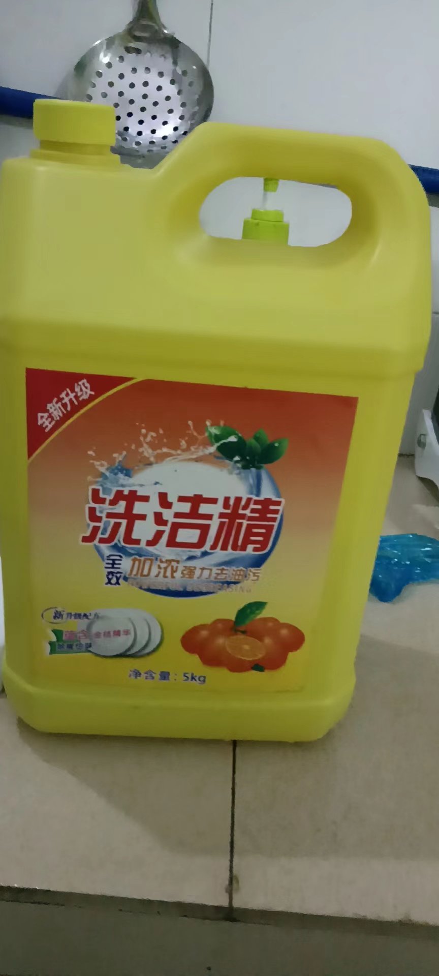 金桔洗洁精[10斤]大桶厨房家庭装批发去油 大桶装带按压泵头晒单图