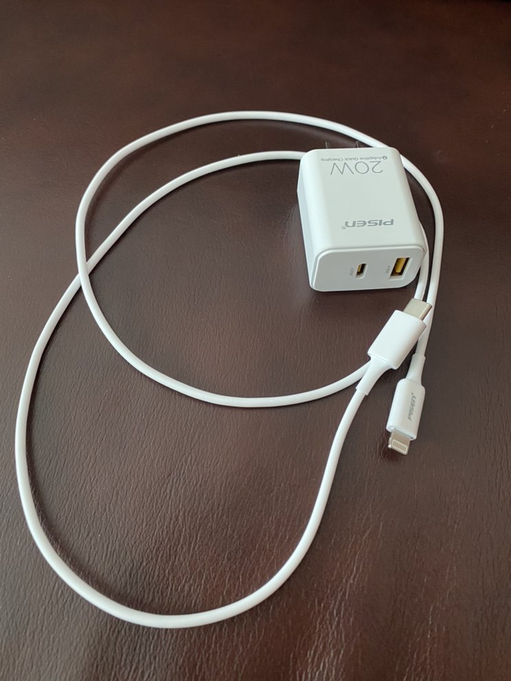 品胜20w套装(20w双口充电器 苹果1米pd快充线)适用于iphone13充电头12
