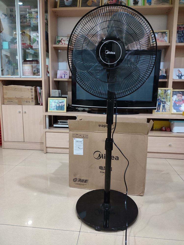 美的(midea)电风扇升降可调家用落地扇广角送风三叶风扇 fsa40xe晒单