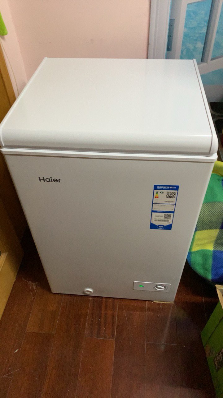 海尔冰柜家用小型卧式小冰箱一级能效 冷藏冷冻转换冷柜100升晒单图